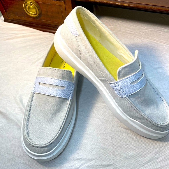 Cole Haan Grandpro Rally Canvas Penny Loafer LT Gery Women's light blue 8.5 B - Picture 1 of 7